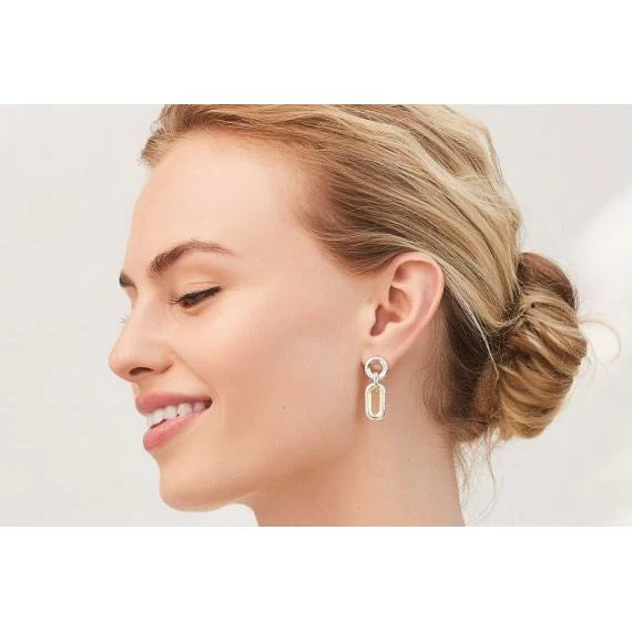 Brighton Medici Two Tone Link Earrings (JA9955) - Image 2