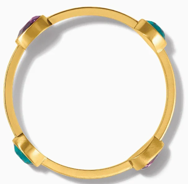 Brighton Mercury Versailles Brushed Gold Multi-Color Crystal Bangle - Image 2