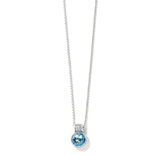 Brighton Meridian Aurora Petite Aqua Necklace (SLV)