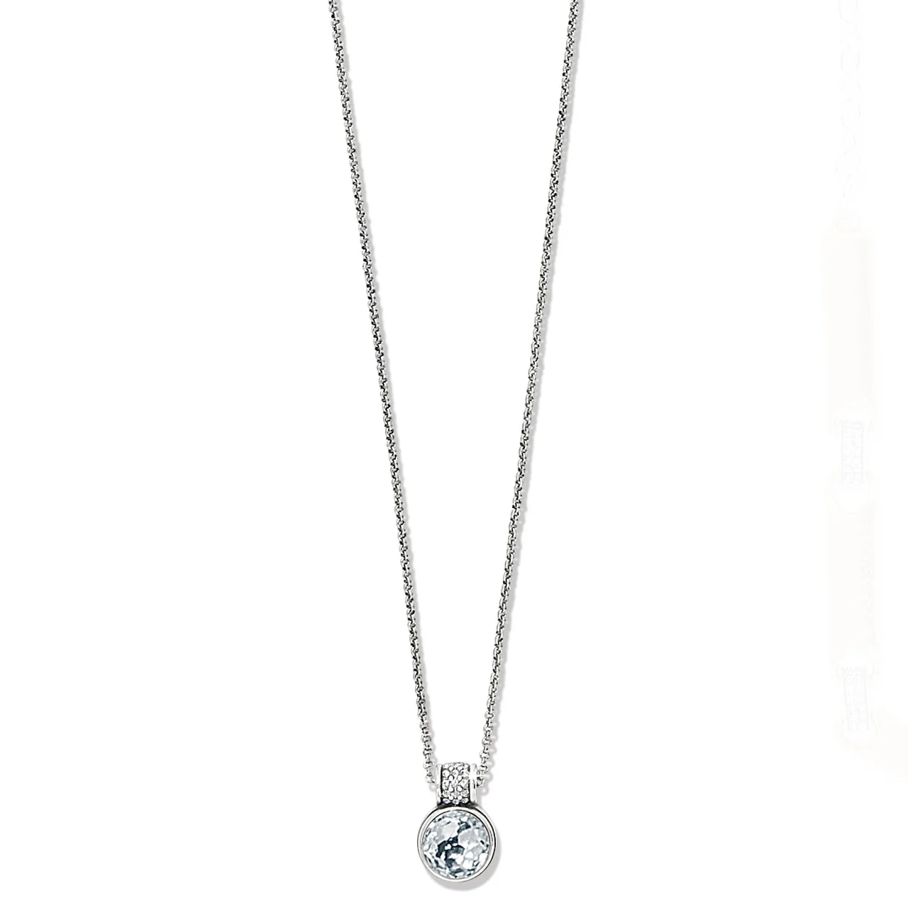 Brighton Meridian Aurora Petite Crystal Necklace (SLV)
