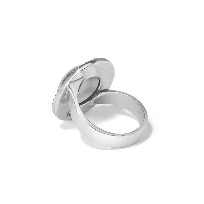 Brighton Meridian Geo Dew Domed Silver & Stone Ring - Image 2