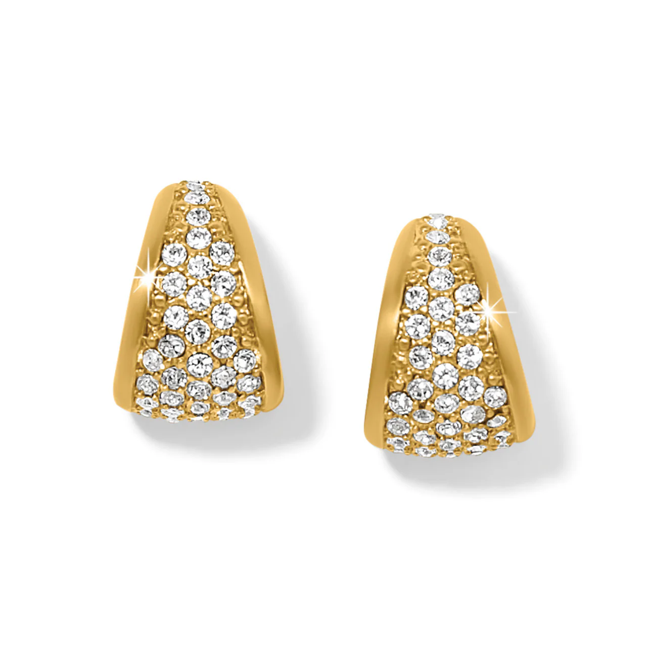 Brighton Meridian Small Crystal Hoop Earrings (GLD)