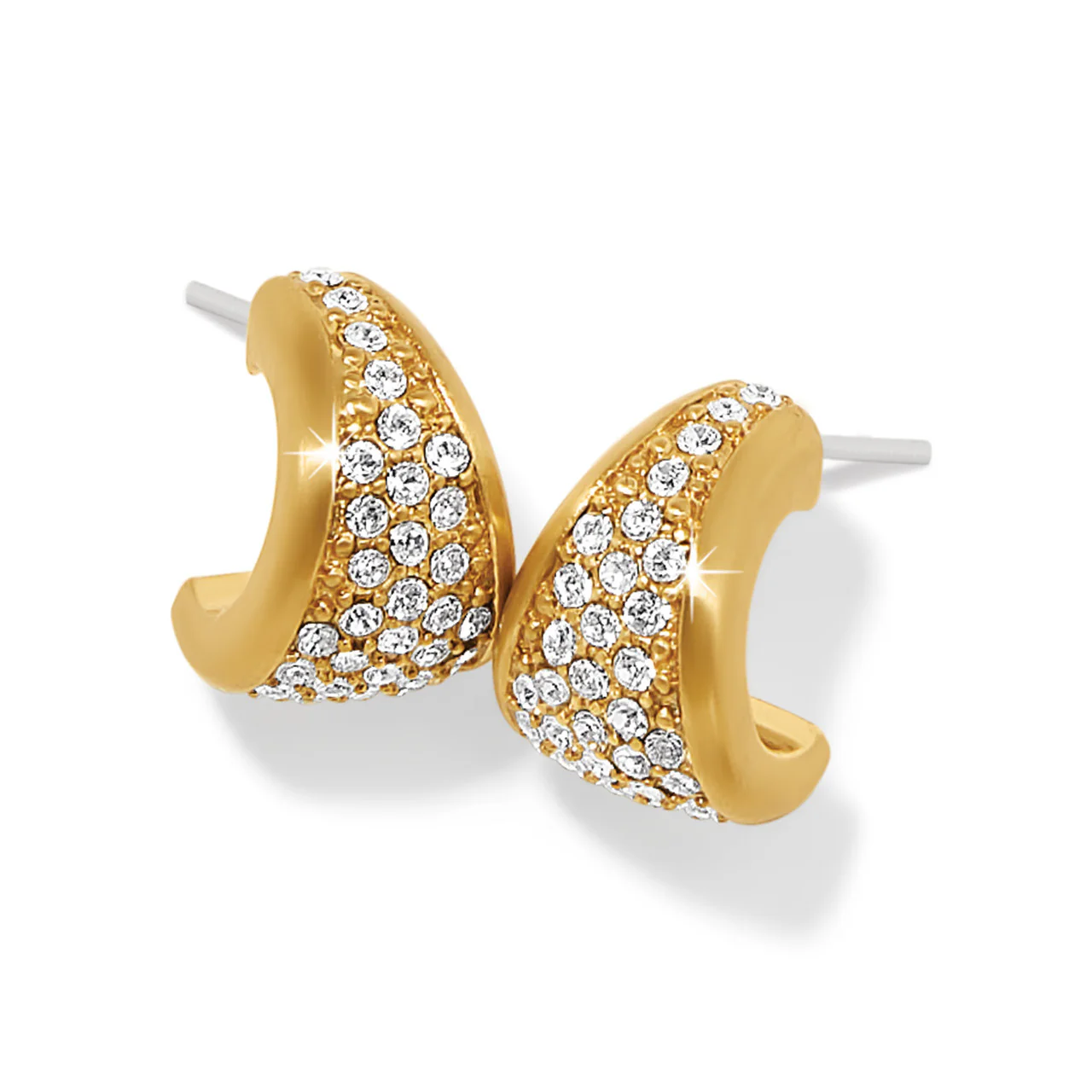 Brighton Meridian Small Crystal Hoop Earrings (GLD) - Image 2