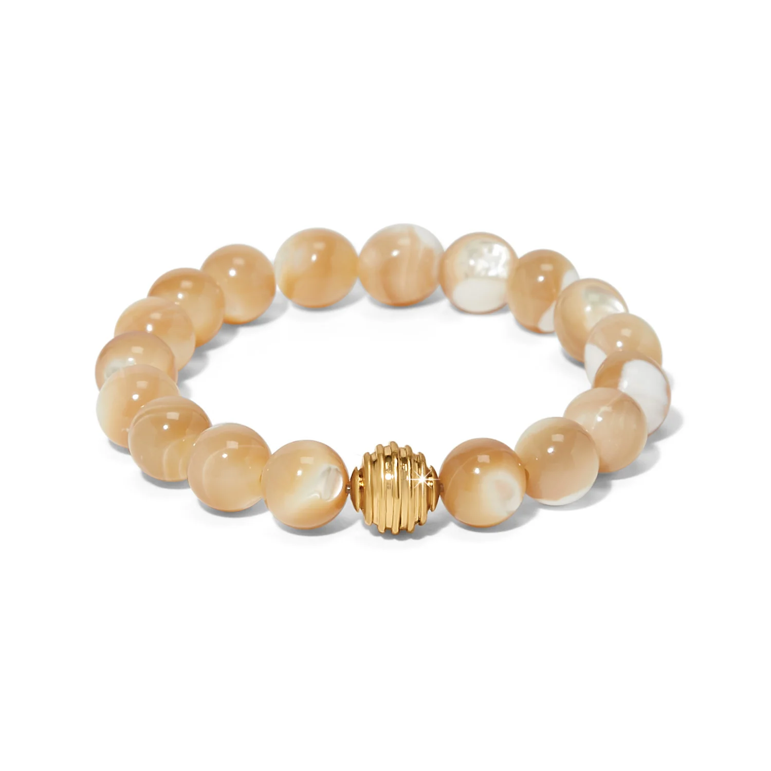 Brighton Contempo Nuevo Rosado Mother of Pearl Bead Stretch Bracelet - Image 2