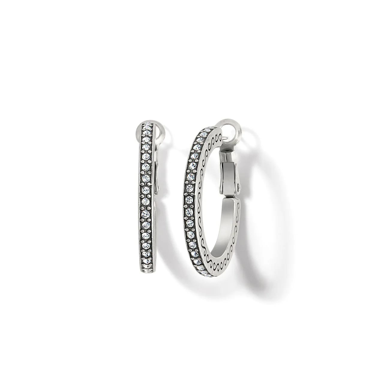 Brighton Meridian Thin Small Hoop Silver Earrings