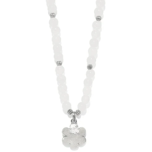 Brighton Metal Petal Bead Necklace (WHT/SLV) - Image 2