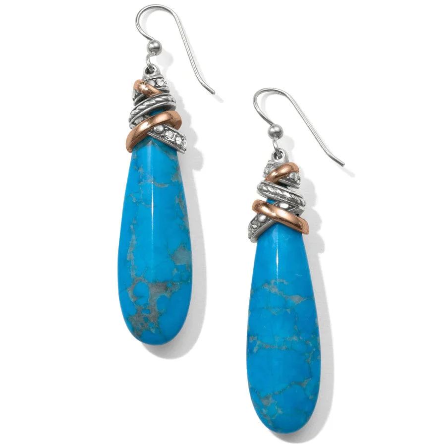 Brighton Neptune's Rings Turquoise Howlite Drop Earrings