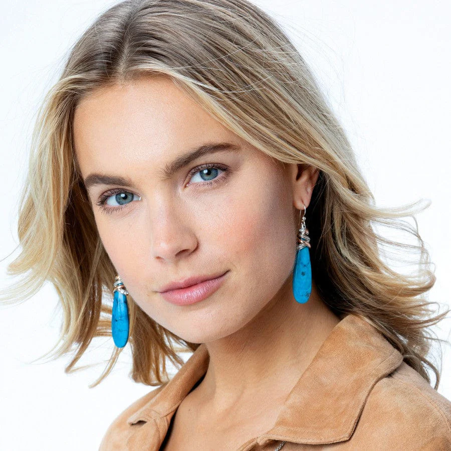 Brighton Neptune's Rings Turquoise Howlite Drop Earrings - Image 2