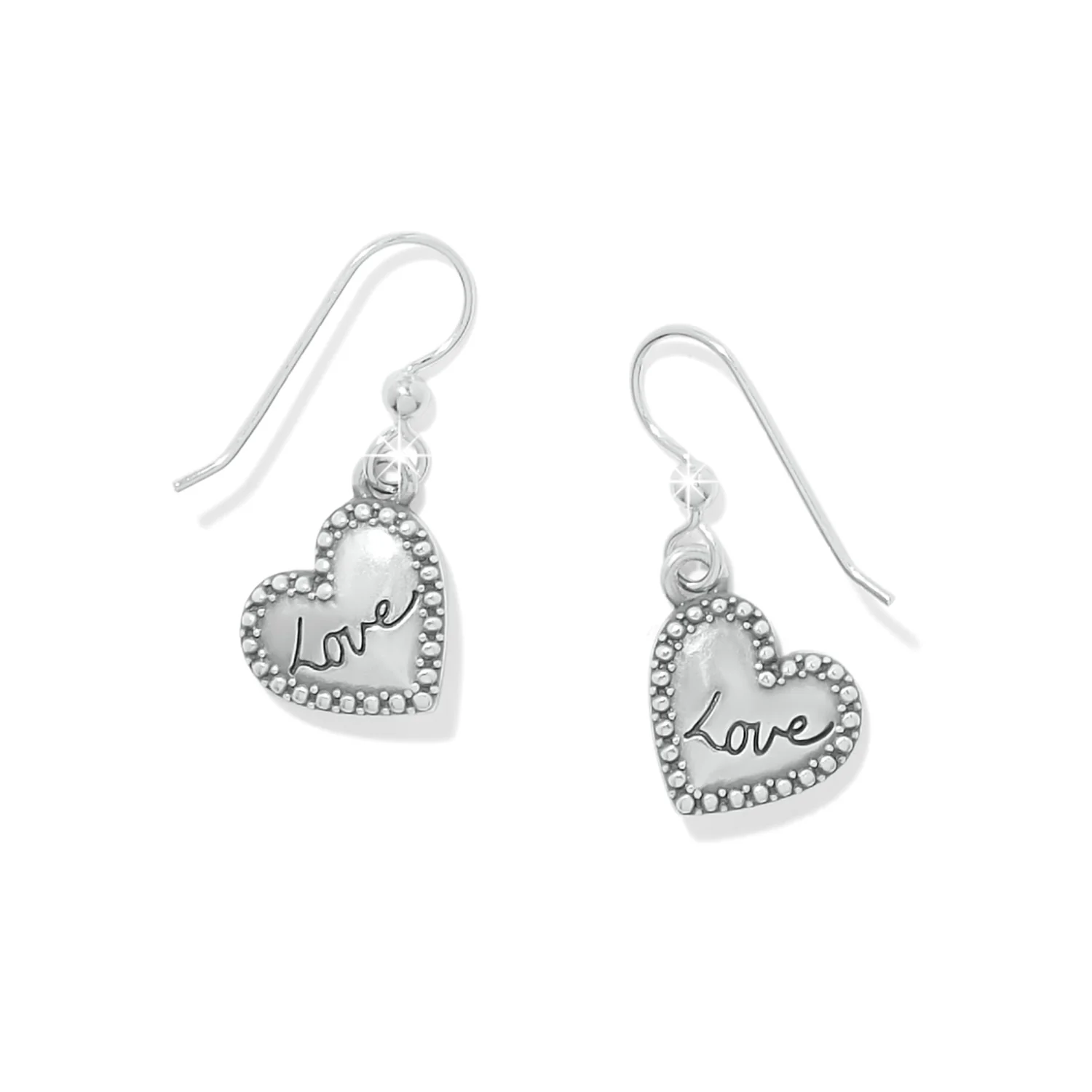 Brighton One Heart Silver French Wire Earrings - Image 2