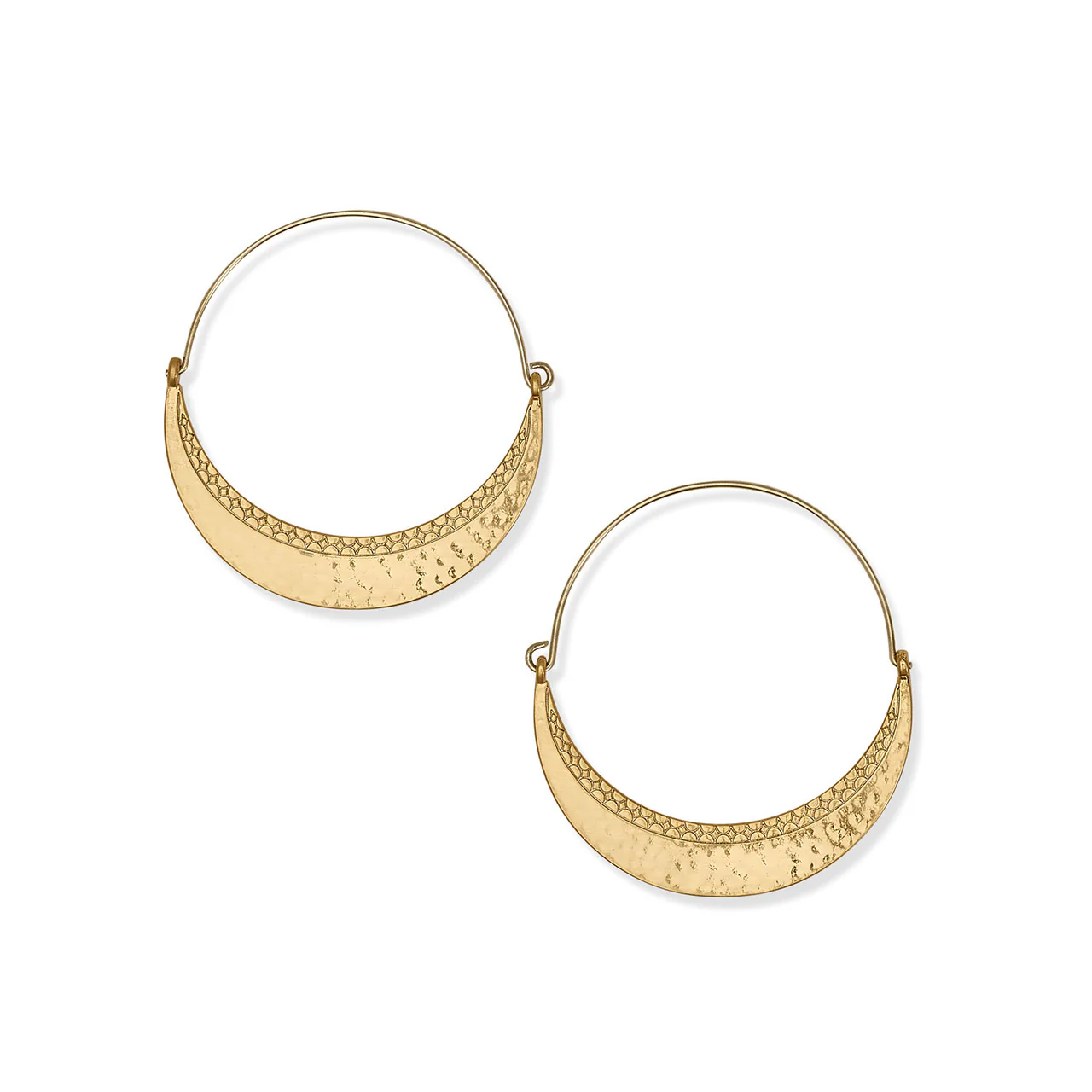 Brighton Palm Canyon Large Gold Hoop Earrings - Image 2