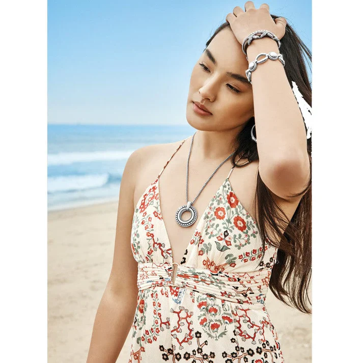 Brighton Pretty Tough Bold Dot Ring Necklace (SLV) - Image 2