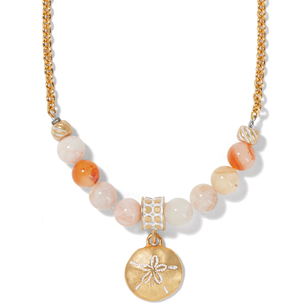 Brighton Sunset Cove Beaded Petite Short Necklace (GLD/PNK) - Image 2