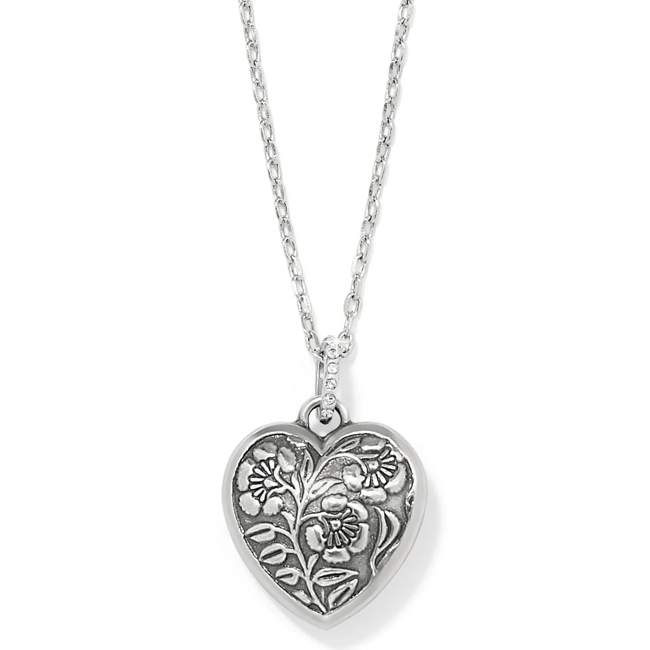 Brighton Sweet Love Heart Ruby Necklace (SLV/RED) - Image 2