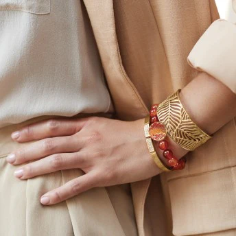 Brighton Terra Gold Stretch Bracelet (ORNG) - Image 2