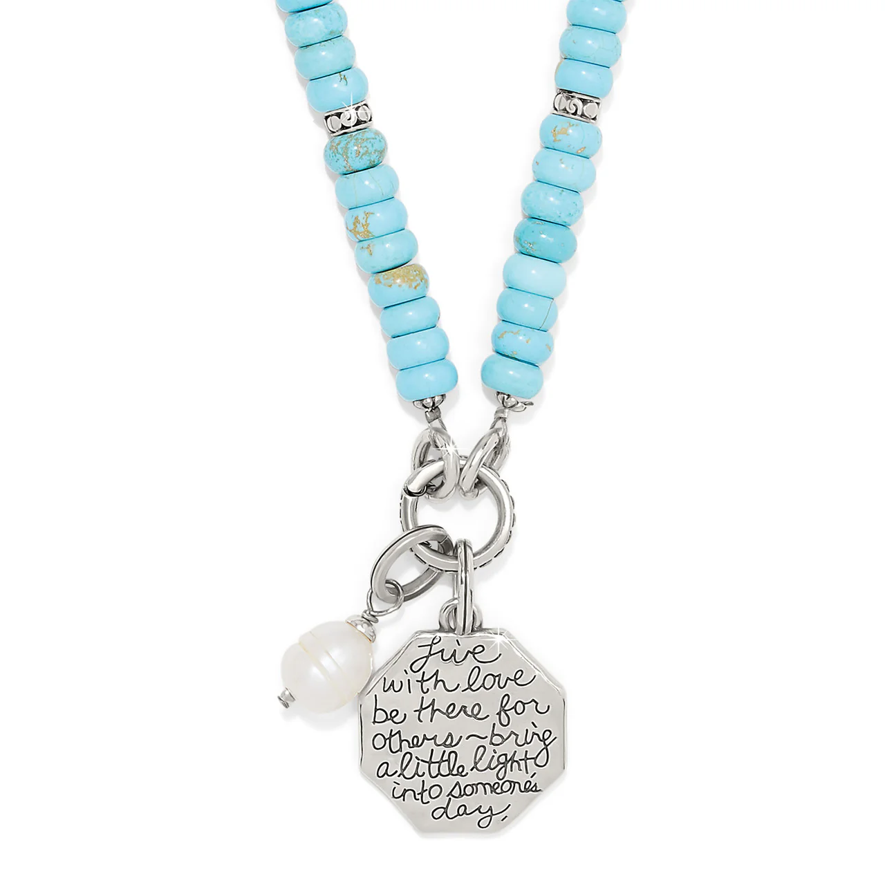 Brighton Token Charm Turquoise Necklace (SLV) - Image 2
