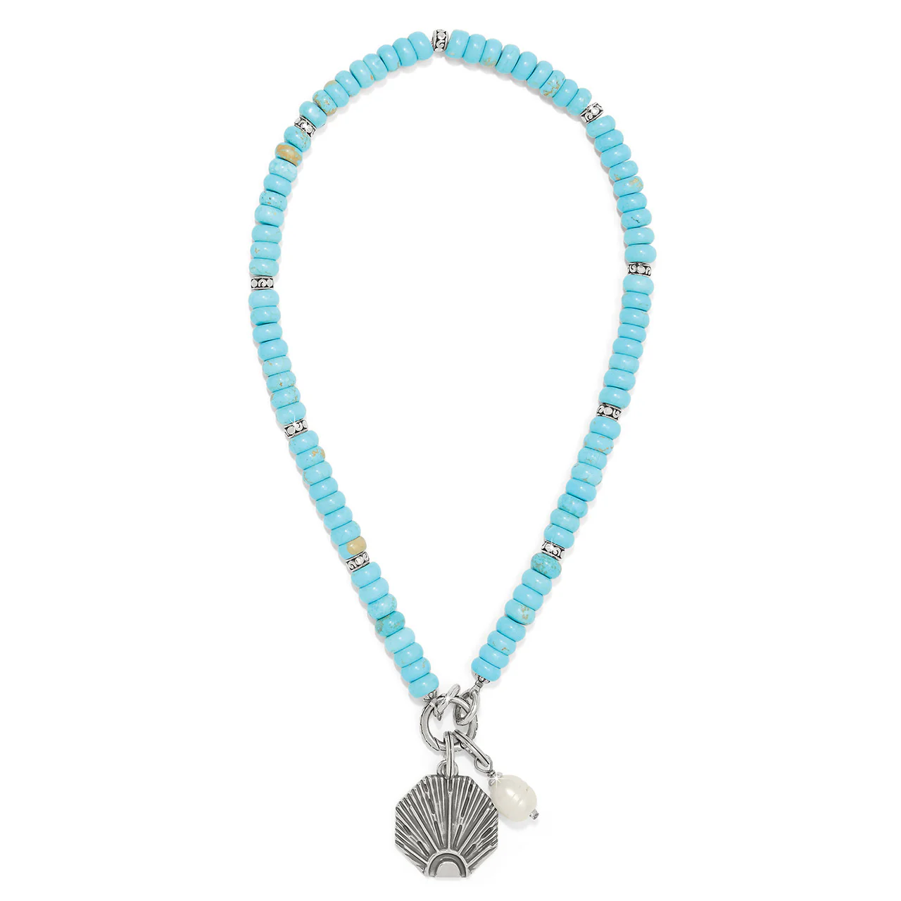 Brighton Token Charm Turquoise Necklace (SLV) - Image 3