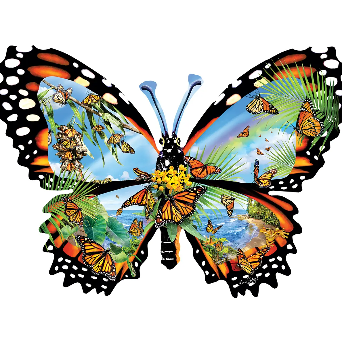 Ode to The Monarch A Special Shape 1000 Piece Jigsaw Puzzle (97035) - Image 3