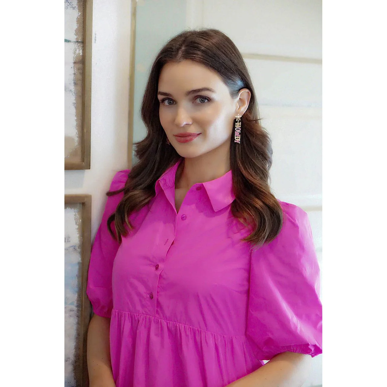 Canvas HOWDY Star Enamel Drop Earrings (24999E-MU) - Image 2