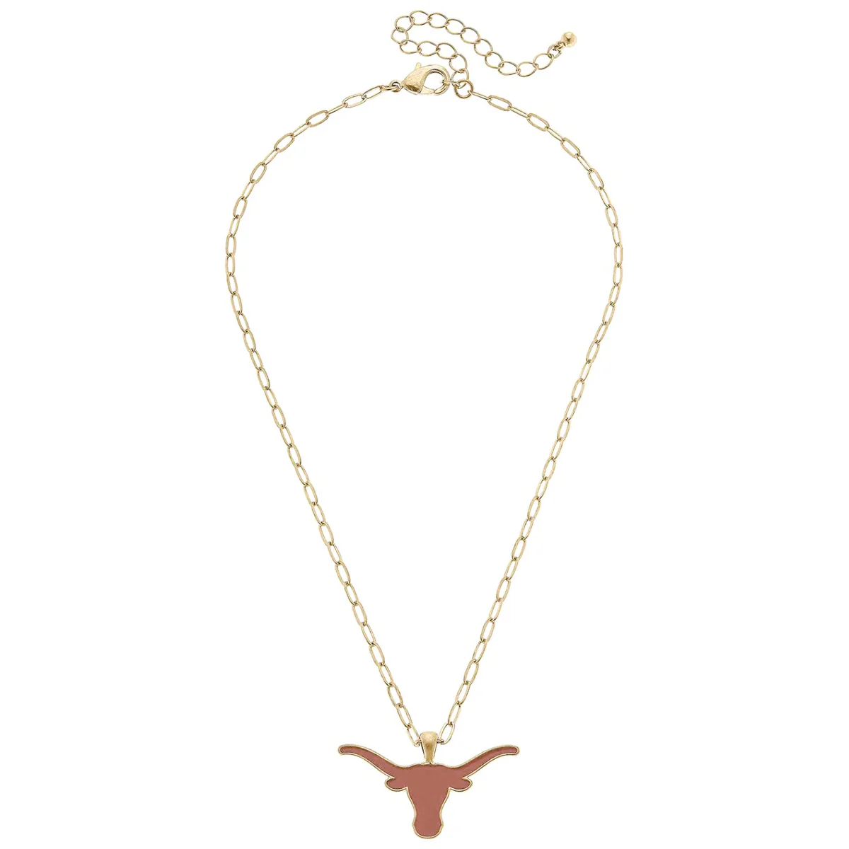 Texas Longhorn Canvas Burnt Orange Logo Necklace - Image 2
