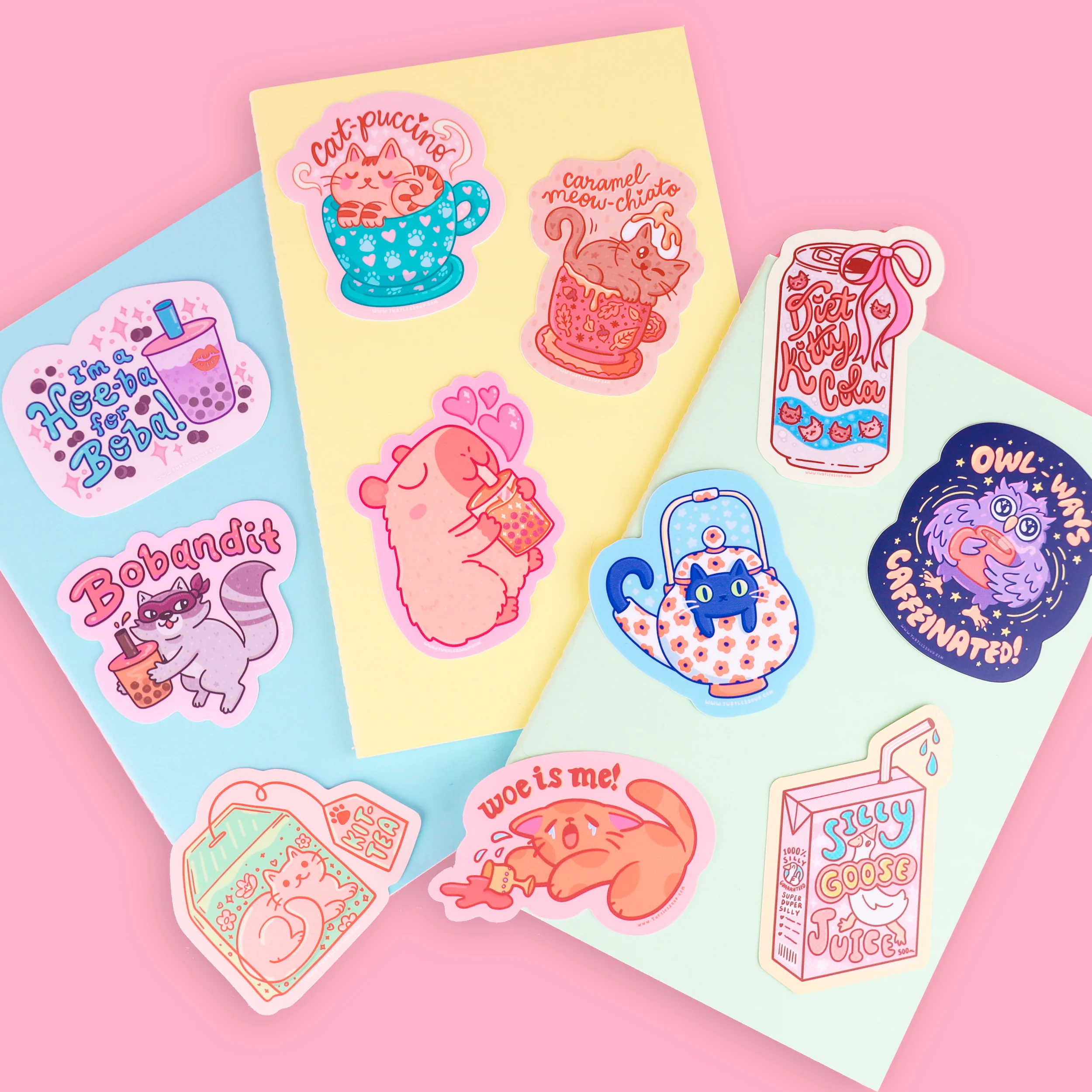 Caramel Meow-Chiato Vinyl Sticker - Image 3