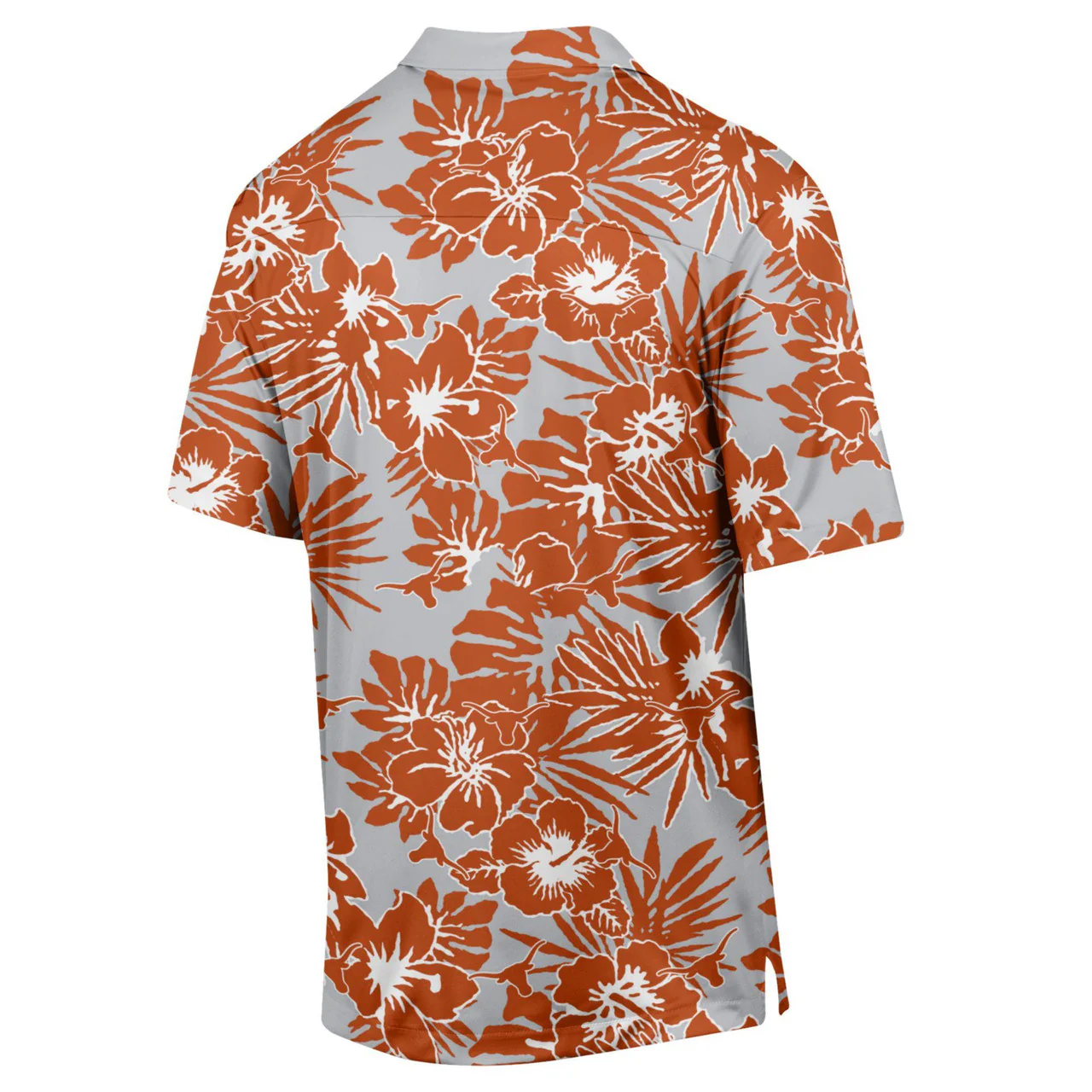 Champion Texas Longhorn Orange Logo Hawaiian Camp Shirt Mens  (CT6000) - Image 2