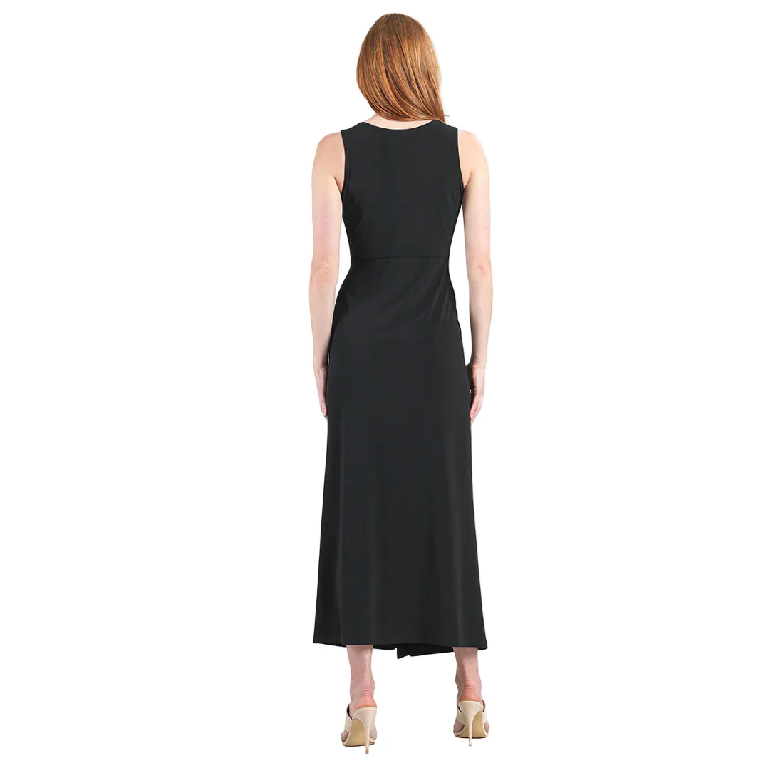 Clara Sun Woo Center Slit Maxi Dress(DR24)(Black) - Image 2