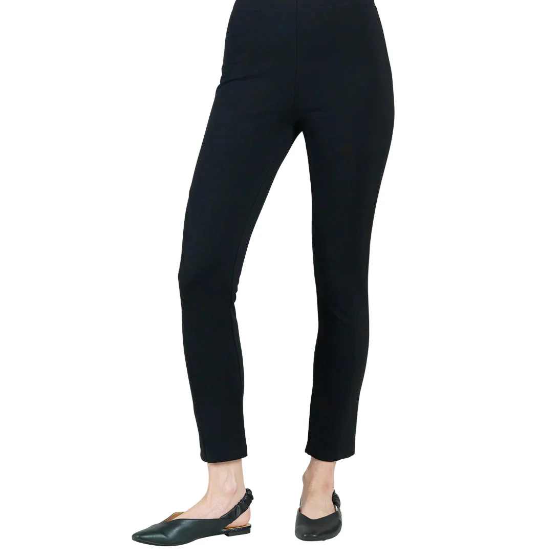 Clara Sun Woo Medium Weight Knit Straight leg Pant (3PT)(Black )