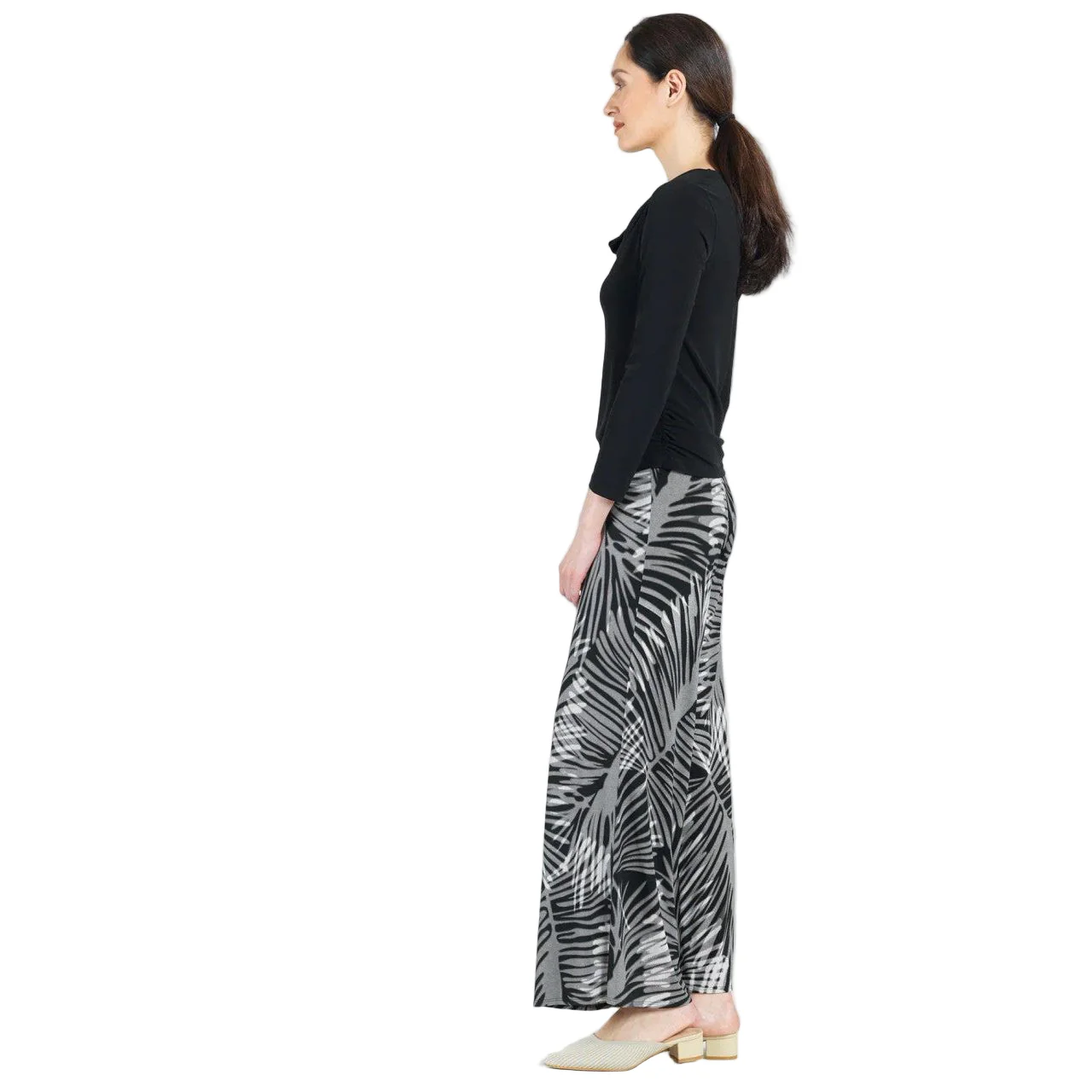 Clara Sun Woo Solid Black Ruched Cowl Neck Top - Image 3