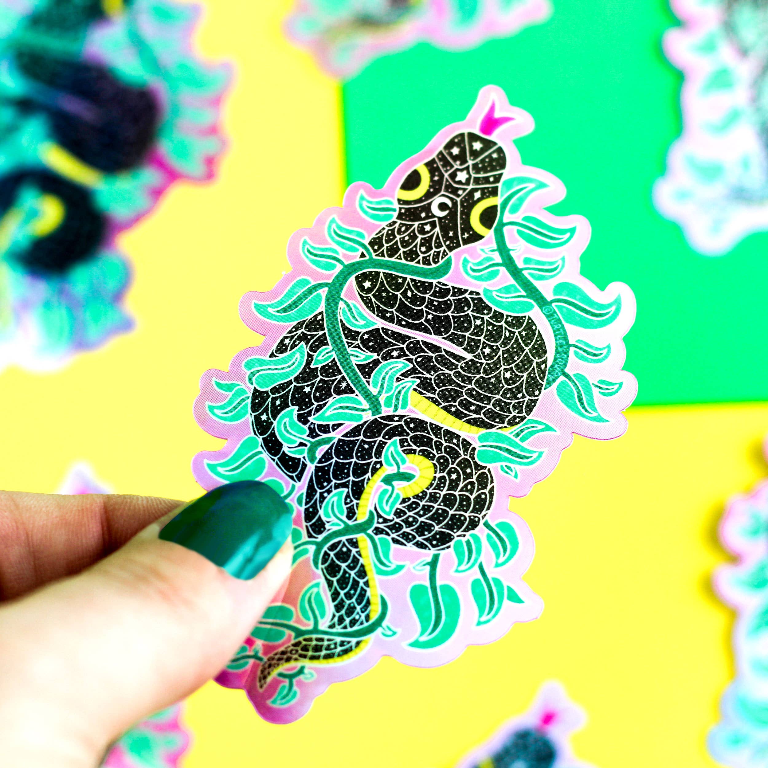 Climbing Vine Snake Vinyl Sticker