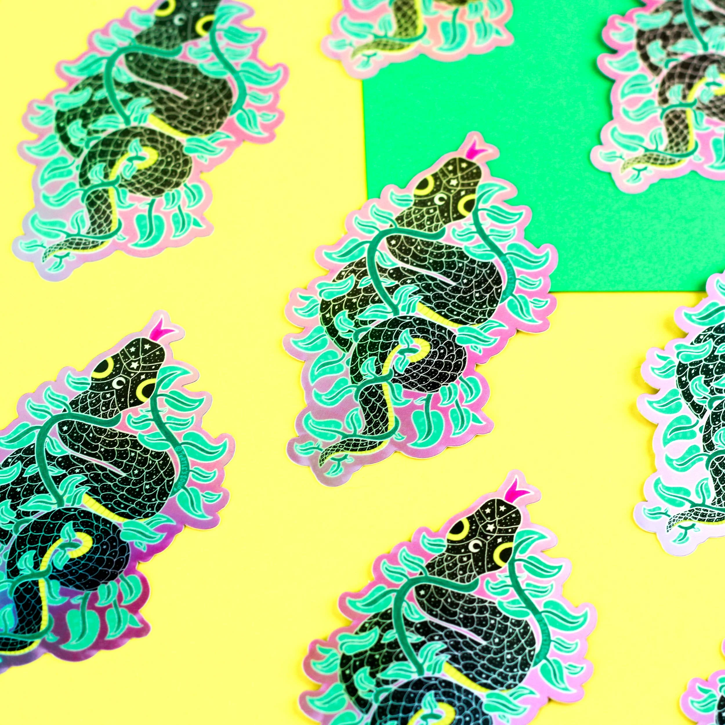 Climbing Vine Snake Vinyl Sticker - Image 2
