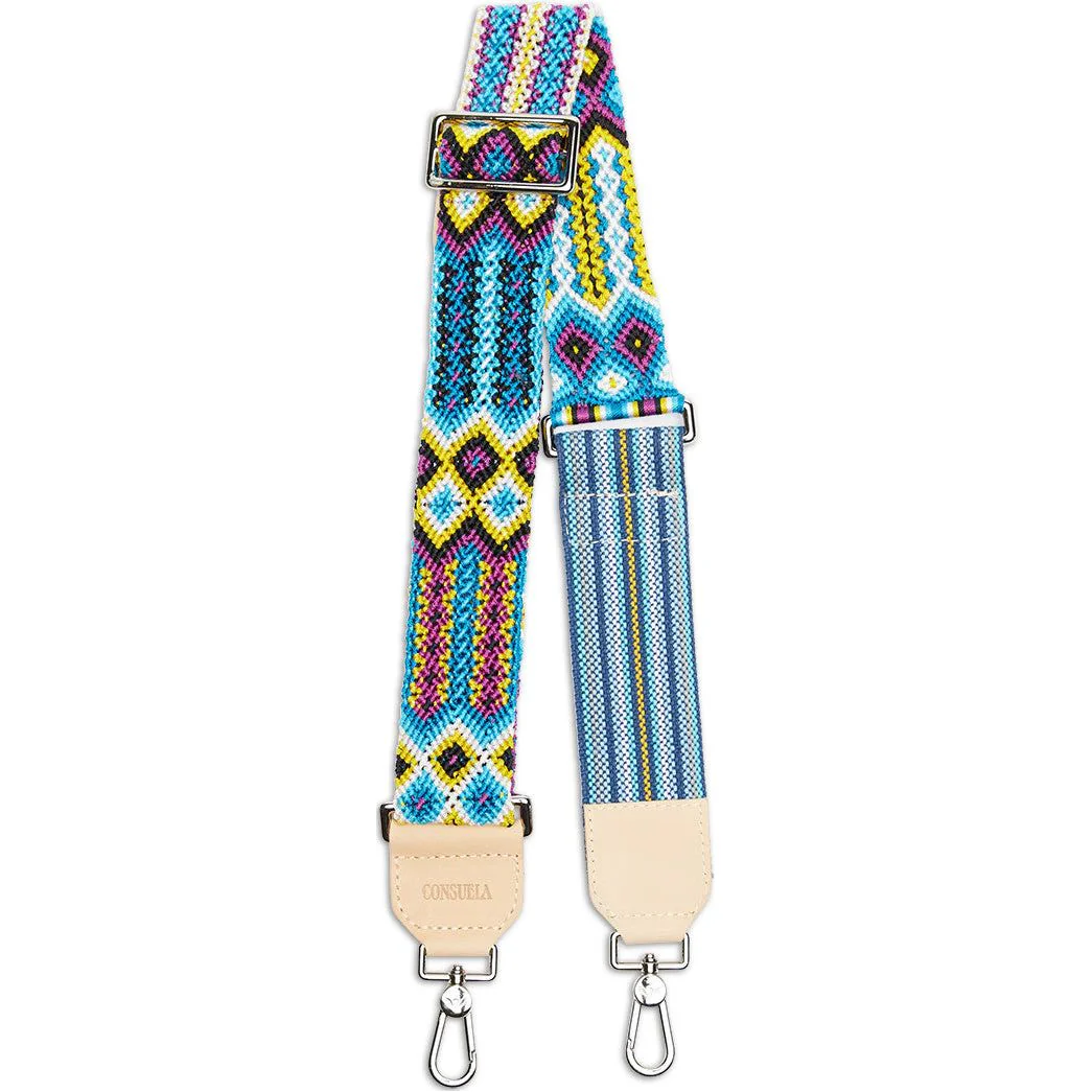Consuela Blueberry Friendship Bracelet Woven Wide Crossbody Strap - Image 2