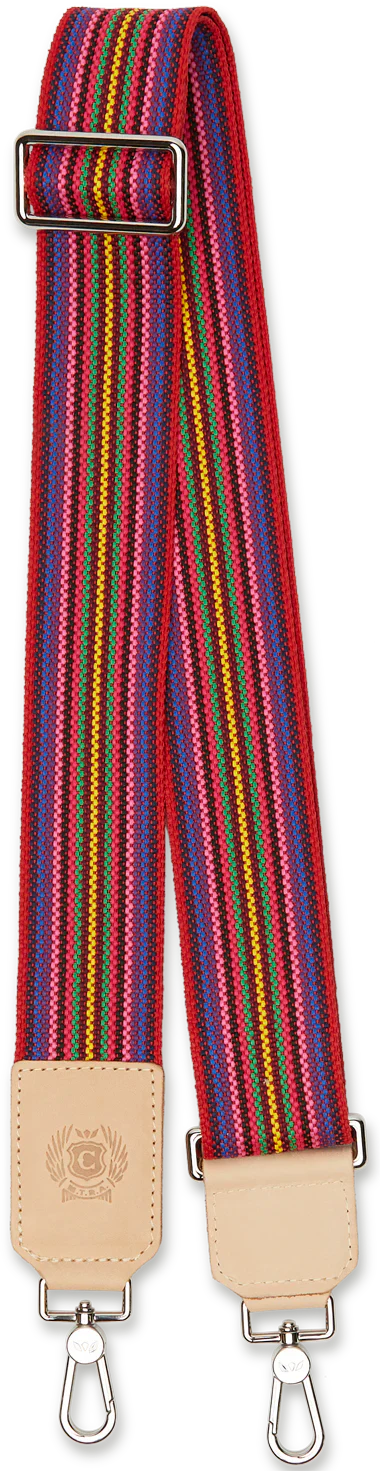 Consuela Pink Stripe Wide Webbing Crossbody Strap (9054) - Image 2
