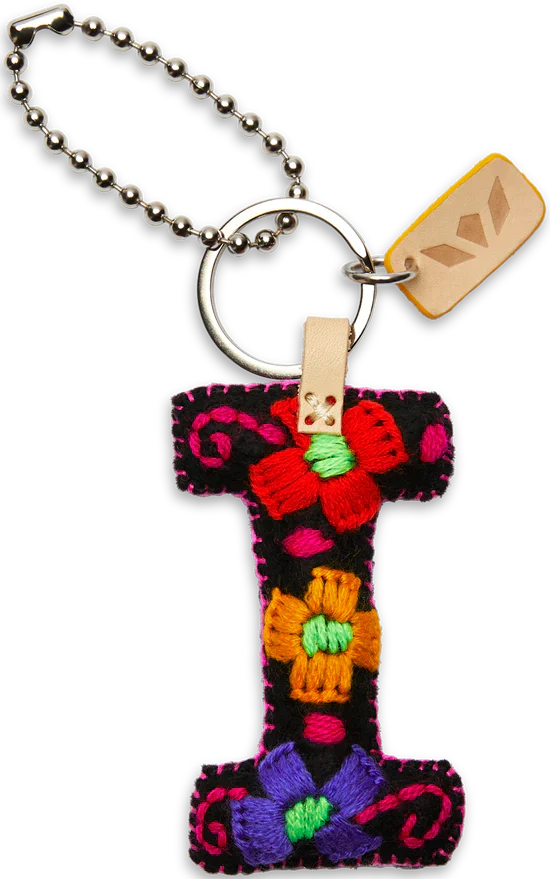 Consuela Hand Embroidered Black Felt Letter Charm (A-Z) - Image 12