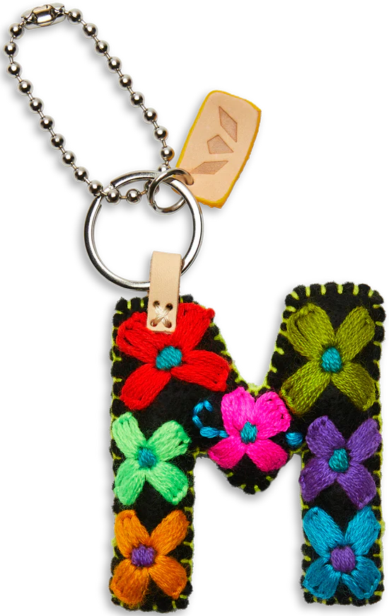 Consuela Hand Embroidered Black Felt Letter Charm (A-Z) - Image 16