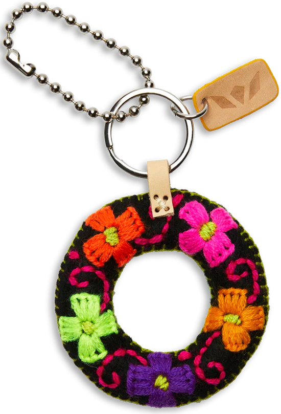 Consuela Hand Embroidered Black Felt Letter Charm (A-Z) - Image 18