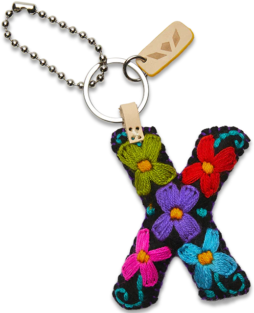 Consuela Hand Embroidered Black Felt Letter Charm (A-Z) - Image 27