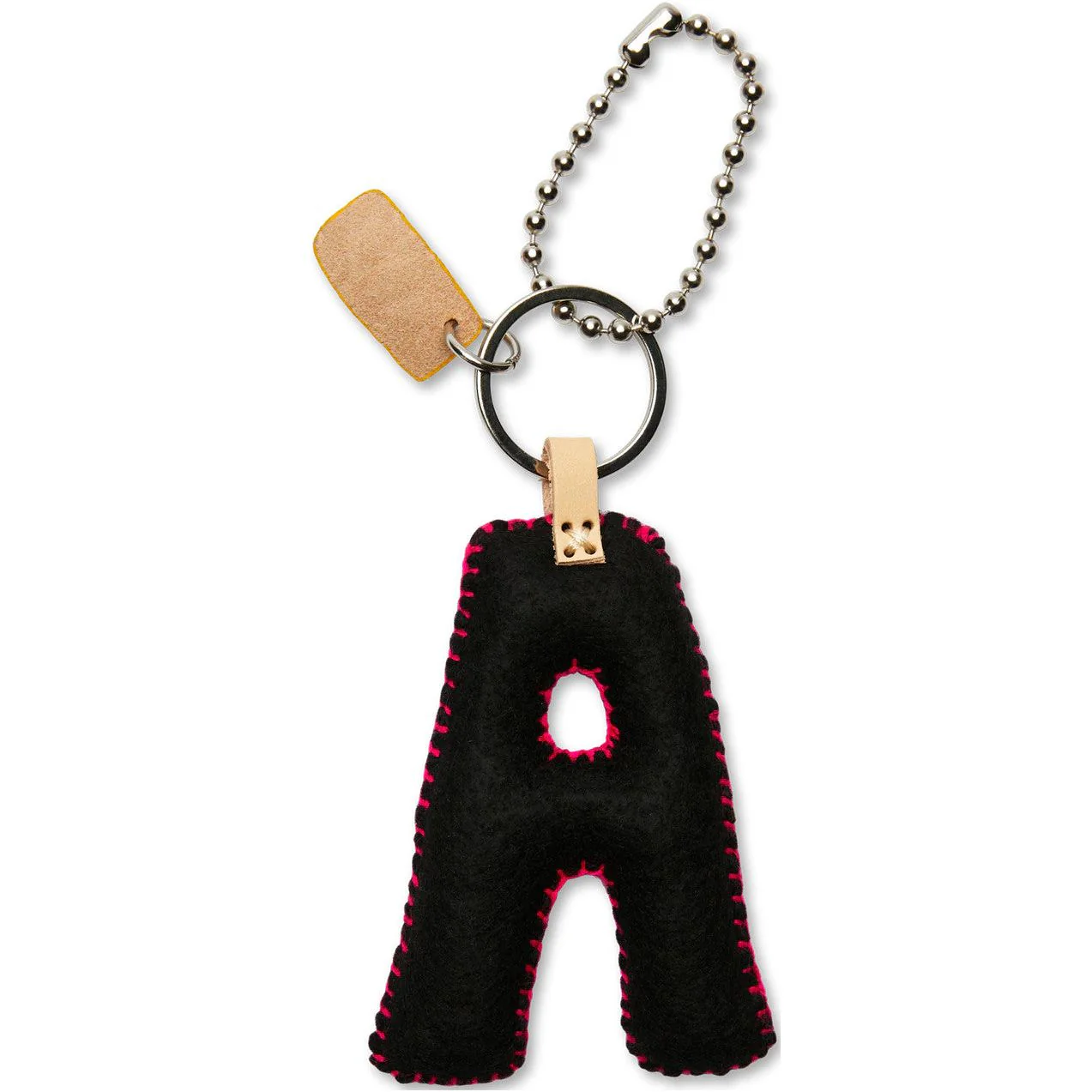 Consuela Hand Embroidered Black Felt Letter Charm (A-Z) - Image 4