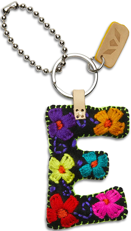 Consuela Hand Embroidered Black Felt Letter Charm (A-Z) - Image 8
