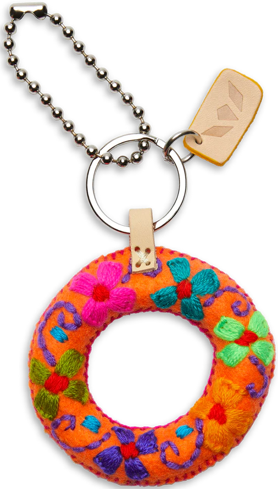 Consuela Hand Embroidered Orange Felt Letter Charm (A-Z) - Image 18
