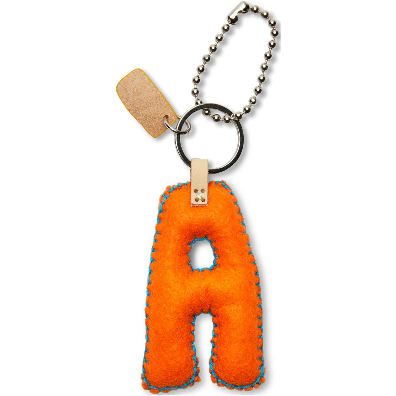 Consuela Hand Embroidered Orange Felt Letter Charm (A-Z) - Image 4