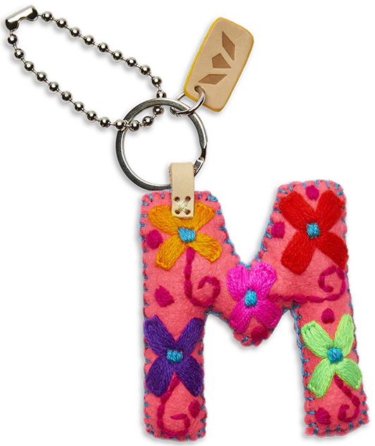 Consuela Hand Embroidered Pink Felt Letter Charm (A-Z) - Image 17
