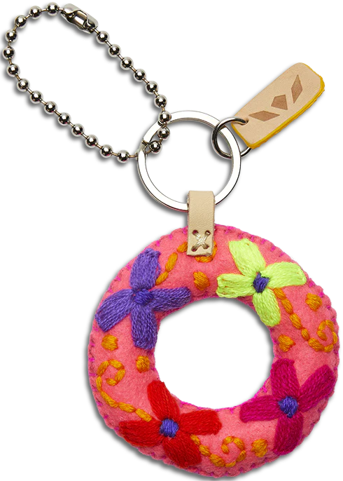 Consuela Hand Embroidered Pink Felt Letter Charm (A-Z) - Image 19