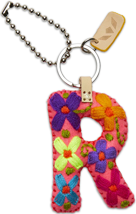 Consuela Hand Embroidered Pink Felt Letter Charm (A-Z) - Image 22