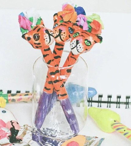 Consuela Hand Painted Paper Mache Top Markers (Multiple Styles-Colors May Vary From Photo) - Image 3