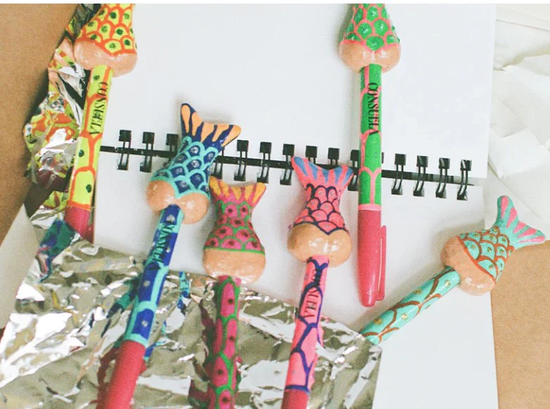 Consuela Hand Painted Paper Mache Top Markers (Multiple Styles-Colors May Vary From Photo) - Image 4