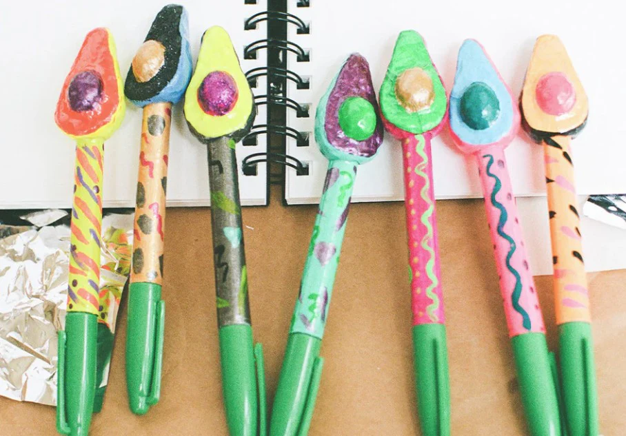 Consuela Hand Painted Paper Mache Top Markers (Multiple Styles-Colors May Vary From Photo) - Image 6
