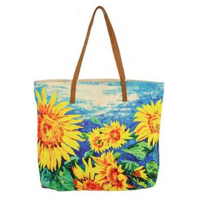 Cott N Curls Gogh Sunflowers Tote - Image 4