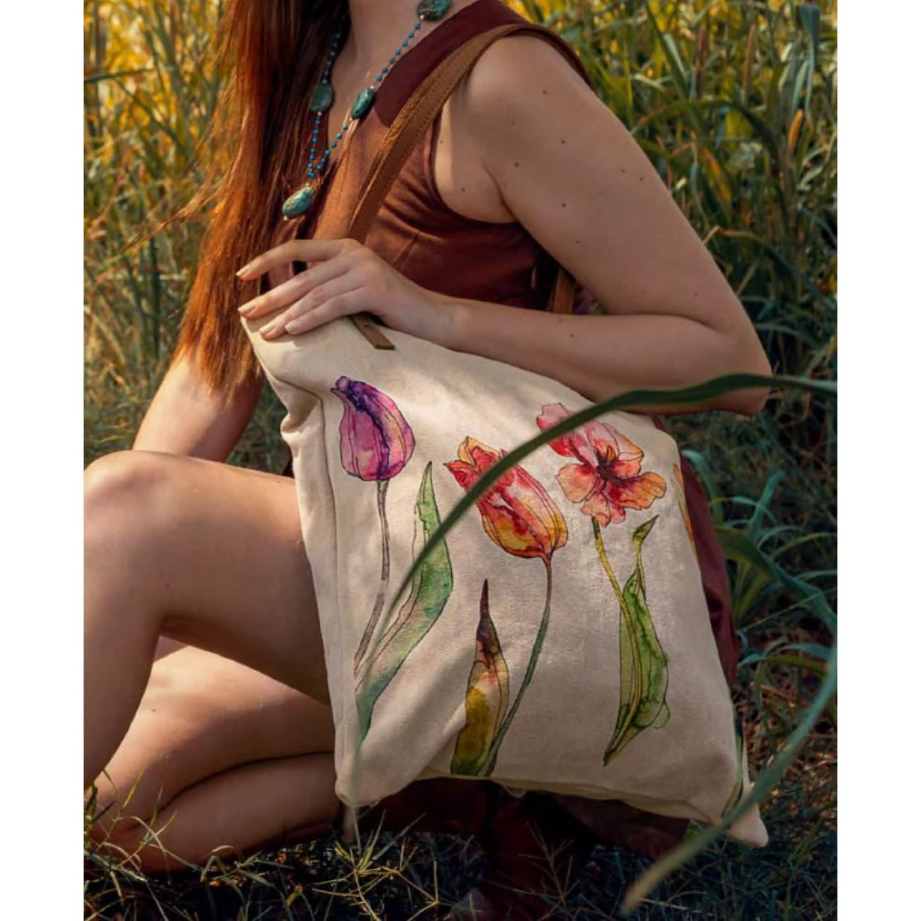 Cott N Curls Tulips Tote - Image 4