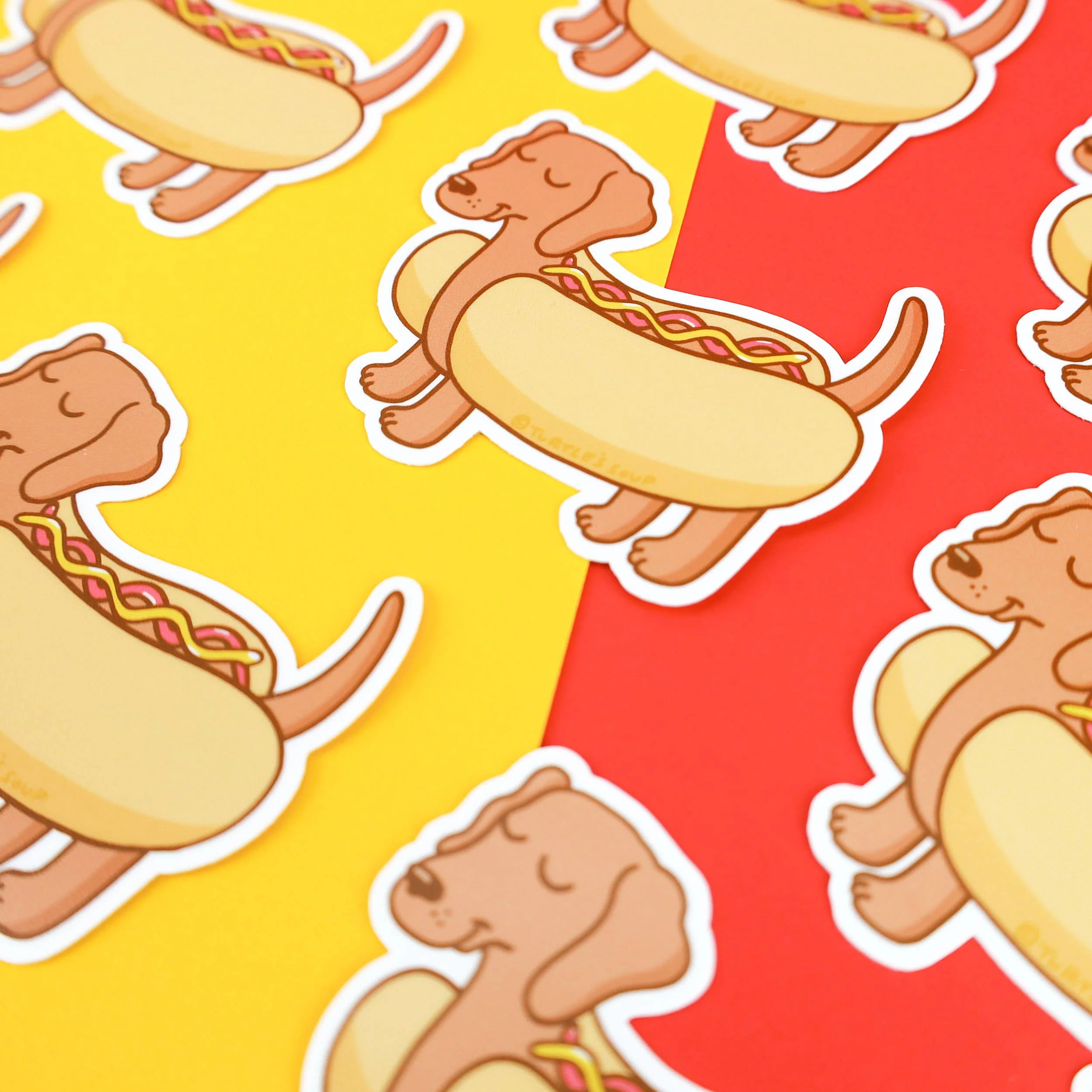 Dachshund Hot Dog Laptop Decal Vinyl Sticker - Image 2