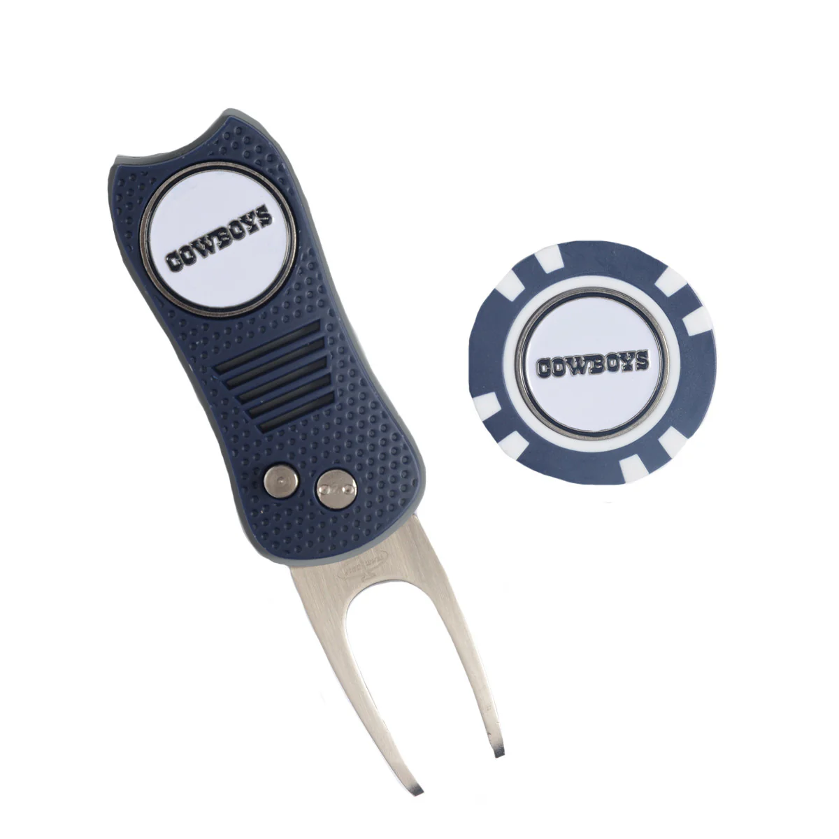 Dallas Cowboy Switchfix & Golf Chip Set (In Tin) Ball Marker with Divot Repair Tool - Image 2